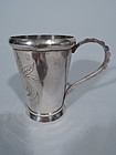 South American Silver Mug with Flower