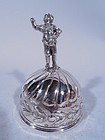 German Sterling Silver Bell with Figural Finial