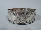 English Edwardian Sterling Silver Wine Coaster by William Comyns
