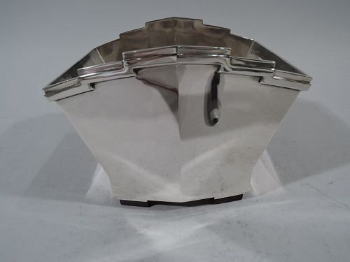 French Art Deco Silver Skyscraper Ice Bucket by Tetard Freres