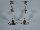 Pair of Reed & Barton Hepplewhite Sterling Silver Candlesticks