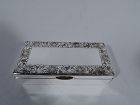 Lovely Sterling Silver Keepsake Box with Engraved Flowers