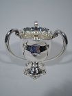 Antique American Sterling Silver Loving Cup with Ruffled Rim