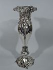 Tall Antique American Art Nouveau Sterling Silver Vase
