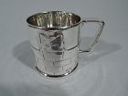 Tiffany Edwardian Sterling Silver Baby Cup with Peekaboo Kitty Cat