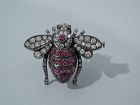 Ruby and Diamond Bee Brooch by Sabbadini of Milan