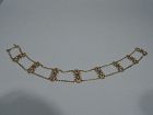 American Art Nouveau 14k Gold Choker with Amethysts and Pearls