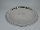 Very Large and Heavy American Sterling Silver Armorial Tray