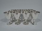 Set of 12 Tiffany Sterling Silver Art Deco Modern Cocktail Cups