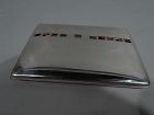 American Sterling Silver Cigarette Case with Enamel Nautical Flags