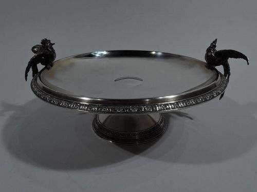 Antique Tiffany Sterling Silver Bird Bath Classical Compote