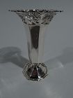 Antique English Edwardian Pierced Sterling Silver Bud Vase 1906