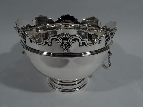 Antique English Sterling Silver Monteith Bowl 1912