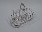 Antique English Regency Sterling Silver Toast Rack 1835