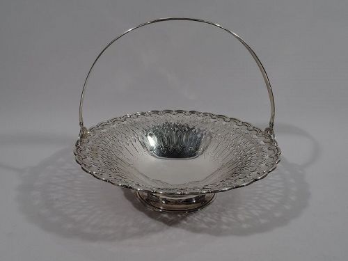 Large Tiffany Edwardian Art Nouveau Sterling Silver Basket
