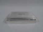 Large American Art Deco Sterling Silver Desk Box by Andrew Taylor