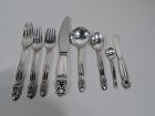 Georg Jensen Acorn Sterling Silver Dinner Set with 153 Pieces