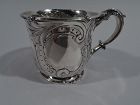 Large and Fancy Antique Sterling Silver Baby Cup by Gorham