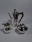 American Colonial Revival 3-Piece Coffee Set by Georg Jensen USA