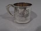 Gorham Edwardian Sterling Silver Baby Cup with Moral Message