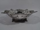 Antique Tiffany American Sterling Silver Leaf & Shell Centerpiece Bowl