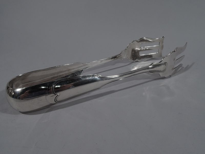 New York Classical Coin Silver Serving Tongs by William Gale &amp; Son