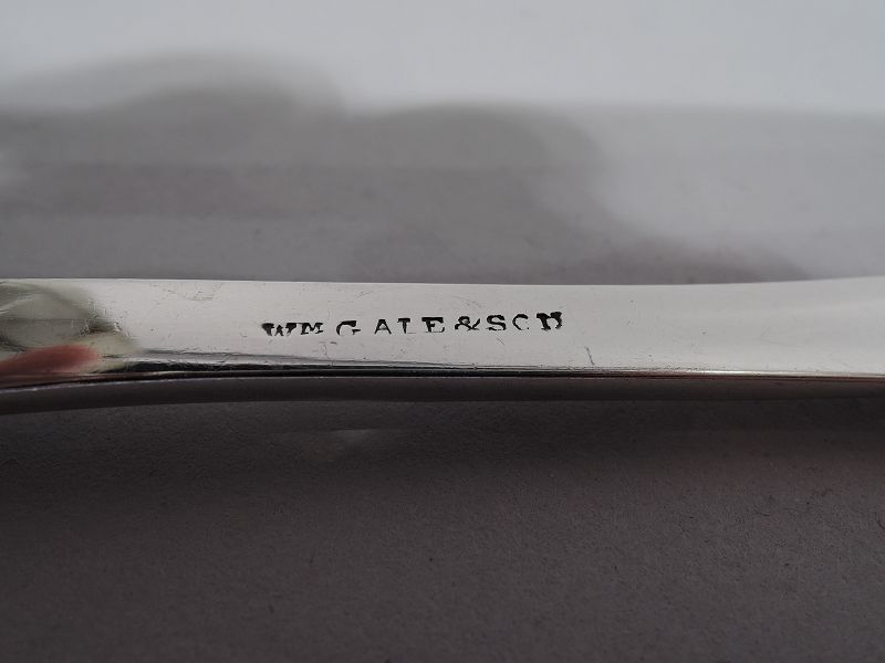 New York Classical Coin Silver Serving Tongs by William Gale &amp; Son