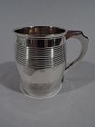 Antique English Georgian Sterling Silver Barrel Baby Cup 1809