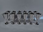12 Gorham Sterling Silver Goblets in Desirable Puritan 272 Pattern