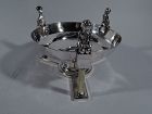 Antique German Classical Silver Centerpiece Bowl with Bacchic Babes
