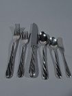 Buccellati Torchon Sterling Silver Dinner Set for 12 with 88 Pieces