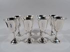 Set of 8 International Lord Saybrook Sterling Silver Goblets