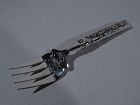 Antique Chinese Silver Dragon Serving Fork by Wang Hing