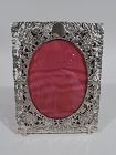 Antique Chinese Silver Chrysanthemum Picture Frame
