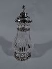 Antique American Sterling Silver & Crystal Sugar Shaker by Durgin