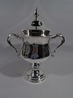 Antique English Edwardian Sterling Silver Covered Urn Trophy Cup 1904