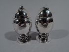 Pair of Georg Jensen Blossom Sterling Silver Salt and Pepper Shakers