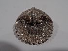 Antique 18K Rose Gold & Diamond Scallop Shell Brooch C 1880