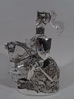 Antique Silver Overlay Novelty Knight Errant Decanter