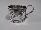 Antique American Aesthetic Sterling Silver Baby Cup by Gorham 1883
