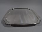 Large and Heavy Traditional English Sterling Silver Salver Tray 1946