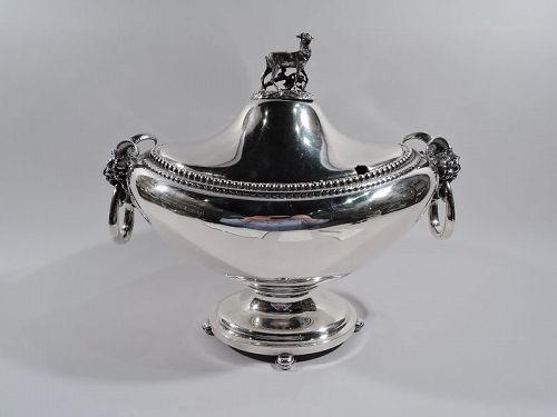 Magnificent American Classical Coin Silver Tureen by Gorham