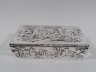 Antique Kirk Sterling Silver Box with Picturesque Architecture