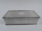 English Art Deco Sterling Silver Box by Richard Comyns 1930