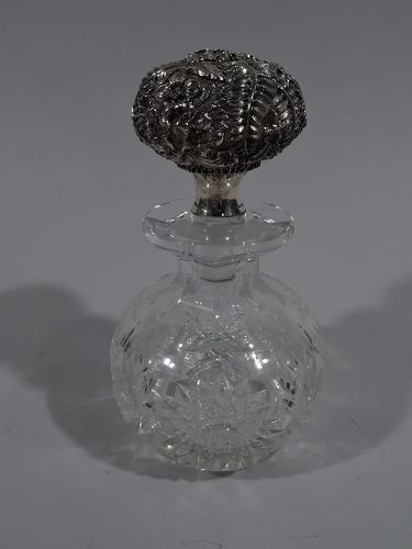 Antique Baltimore Sterling Silver & Cut-Glass Perfume