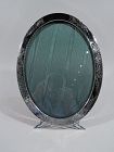 Large Antique American Art Nouveau Sterling Silver Oval Picture Frame