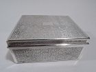 Tiffany Small and Modern Sterling Silver Box C 1945