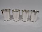 Set of 4 American Sterling Silver Mint Juleps by William Rogers
