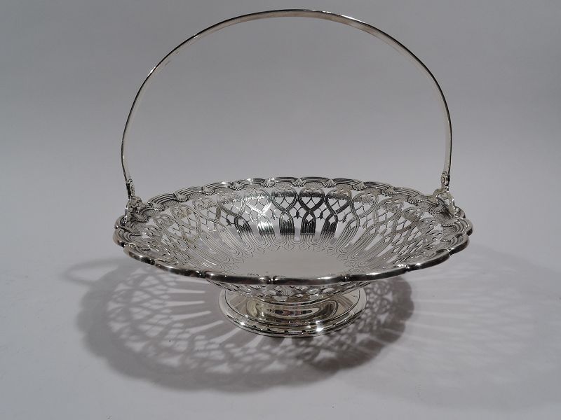 Antique Tiffany American Edwardian Art Nouveau Sterling Silver Basket