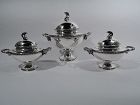 Set of 3 Super Stylish Early Tiffany Etruscan Revival Tureens C 1865
